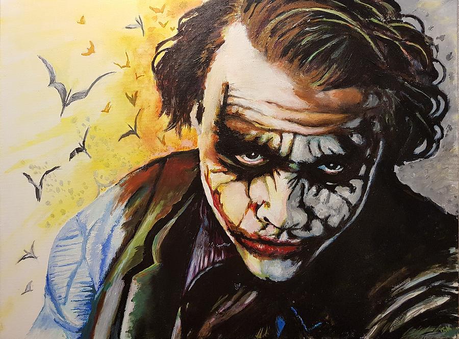 900x666 The Joker Heath Ledger Painting By Ekateryna Aleksandrova - The Joker Heath Ledger Painting