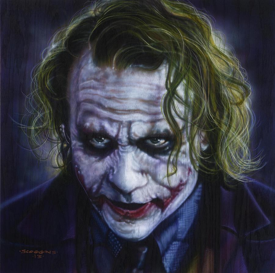 The Joker Heath Ledger Painting at PaintingValley.com | Explore ...