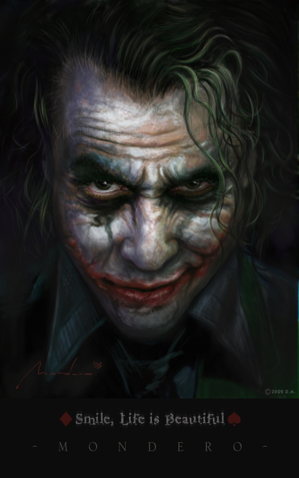 600x960 Heath Ledger, The Joker V2 By Awtew - The Joker Heath Ledger Painting