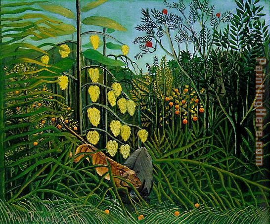546x453 Henri Rousseau The Jungle - The Jungle Painting