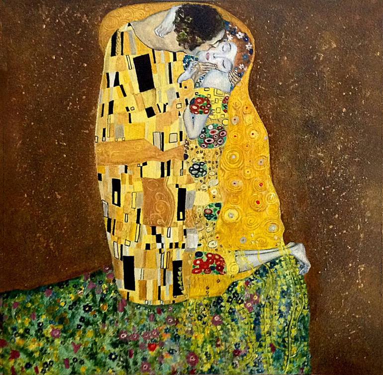 770x754 Saatchi Art The Kiss (Gustav Klimt, Copy) - The Kiss Painting