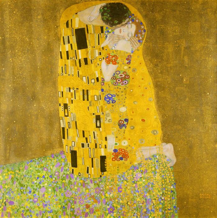 698x700 The Kiss, Gustav Klimt Featured Artists The Store By - The Kiss Painting