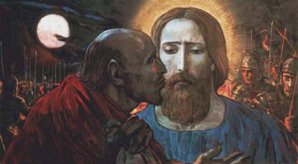1000x553 Ilya Glazunov. The Kiss Of Judas. 1985 Voices From Russia - The Kiss Of Judas Painting
