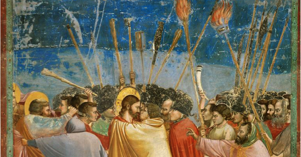 614x322 Insignificant Significance Giotto, Kiss Of Judas (1304 06) - The Kiss Of Judas Painting