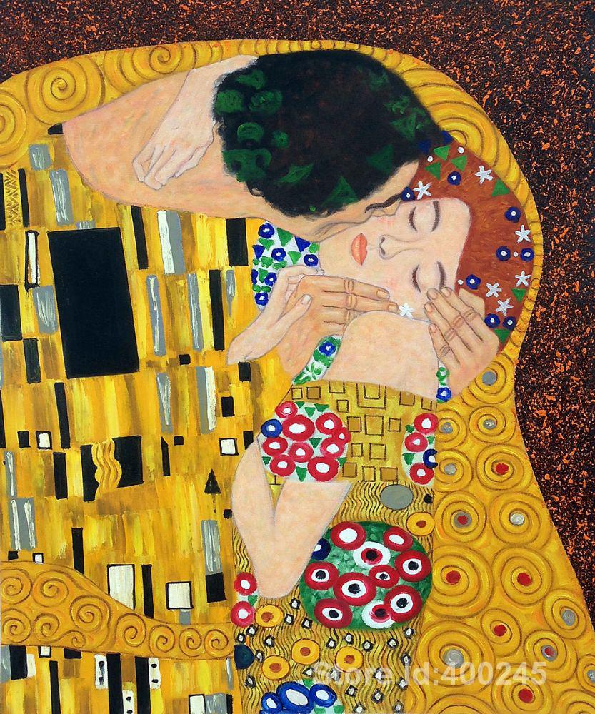 833x1000 Golden Paintings By Gustav Klimt The Kiss Details Reproduction Art - The Kiss Painting