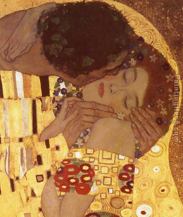 592x700 Gustav Klimt The Kiss (Detail) Painting Anysize 50% Off - The Kiss Painting