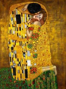 223x300 Gustav Klimt The Kiss Painting Poster Fine Art Re Print A3 A4 Ebay - The Kiss Painting