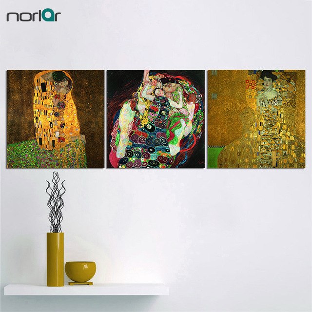 640x640 No Frame Artists Gustav Klimt The Kiss Wall Pictures For Living - The Kiss Painting Artist