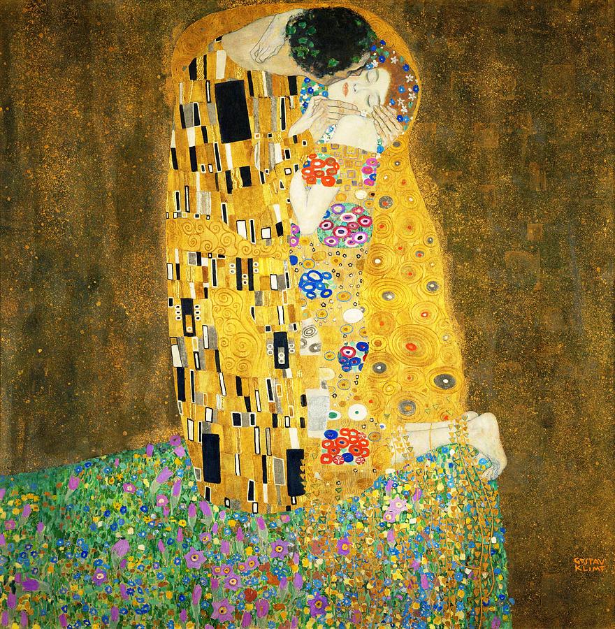880x900 The Kiss Painting By Gustav Klimt - The Kiss Painting Artist