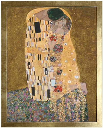 403x500 The Kiss (Original Der Kuss) By Gustav Klimt. Framed Art Print - The Kiss Painting Original