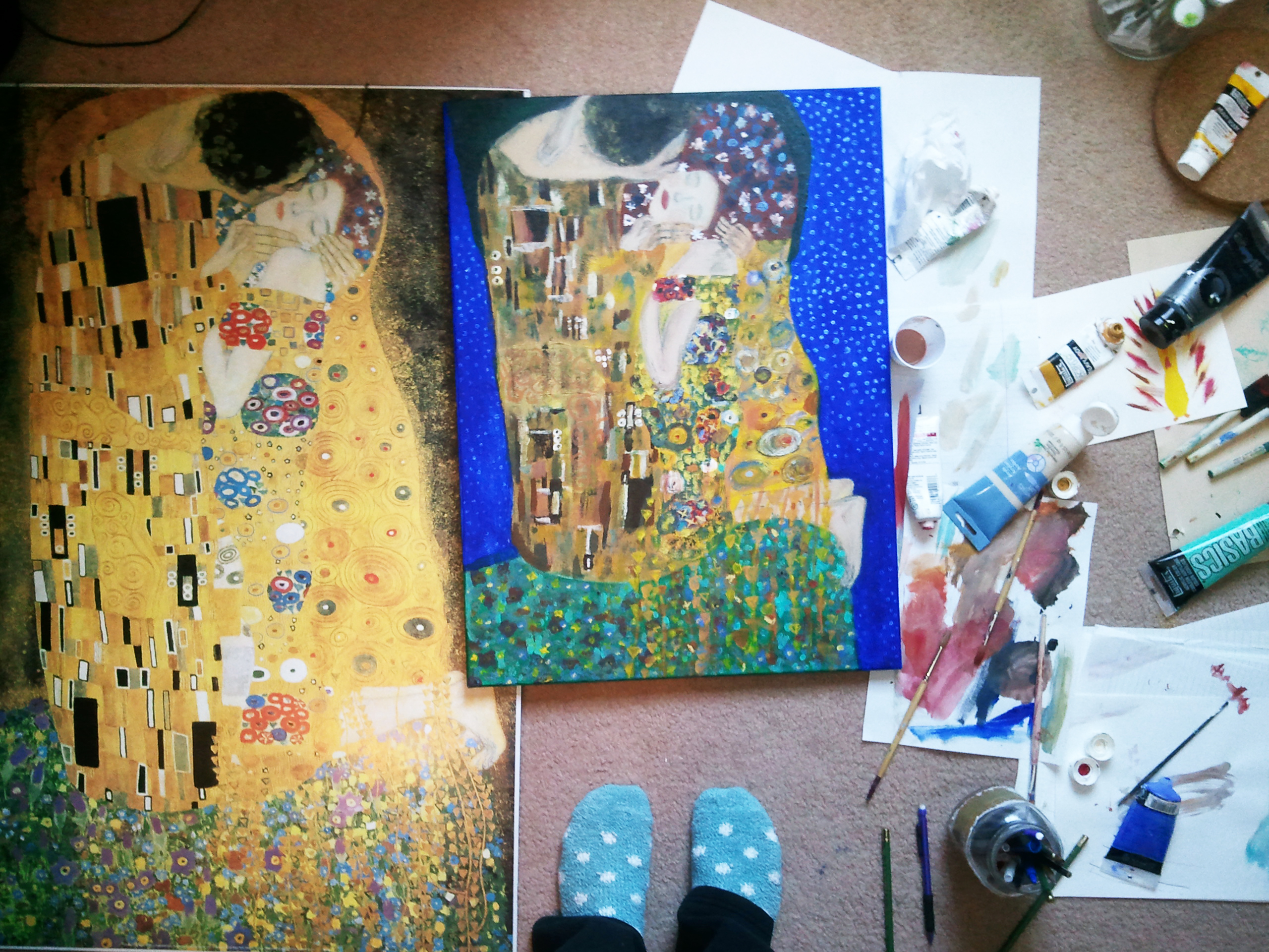 2560x1920 Original Painting By Gustav Klimt Michelleswordpressyay - The Kiss Painting Original
