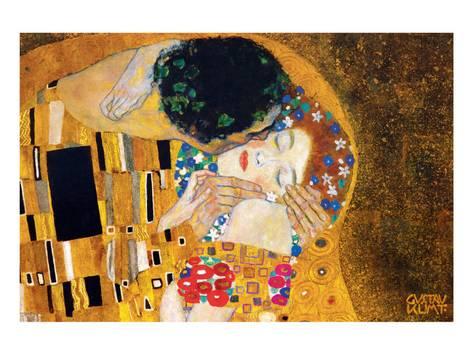 473x355 The Kiss, C.1907 (Detail) Premium Giclee Print By Gustav Klimt - The Kiss Painting Print
