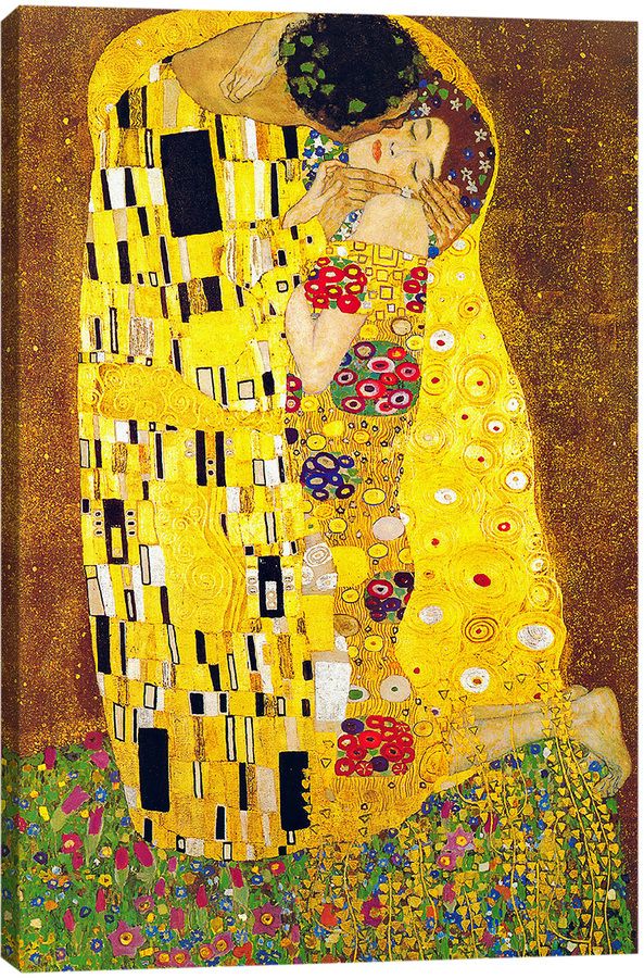 593x900 Icanvas The Kiss By Gustav Klimt Canvas Print Products - The Kiss Painting Print