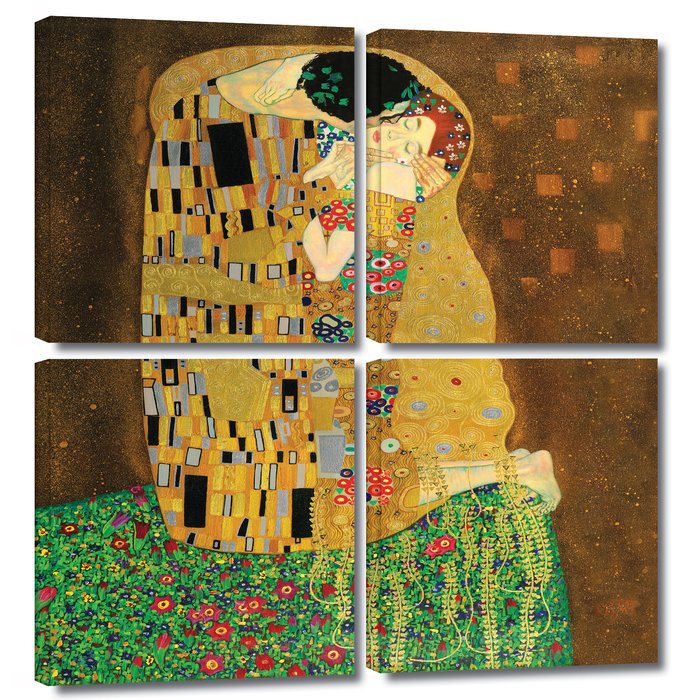 700x700 Artwall - The Kiss Painting Print
