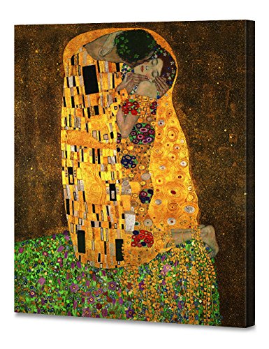 385x500 The Kiss Print On Canvas Archives Dabigkahuna - The Kiss Painting Print
