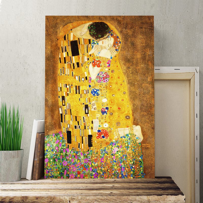 800x800 Big Box Art - The Kiss Painting Print