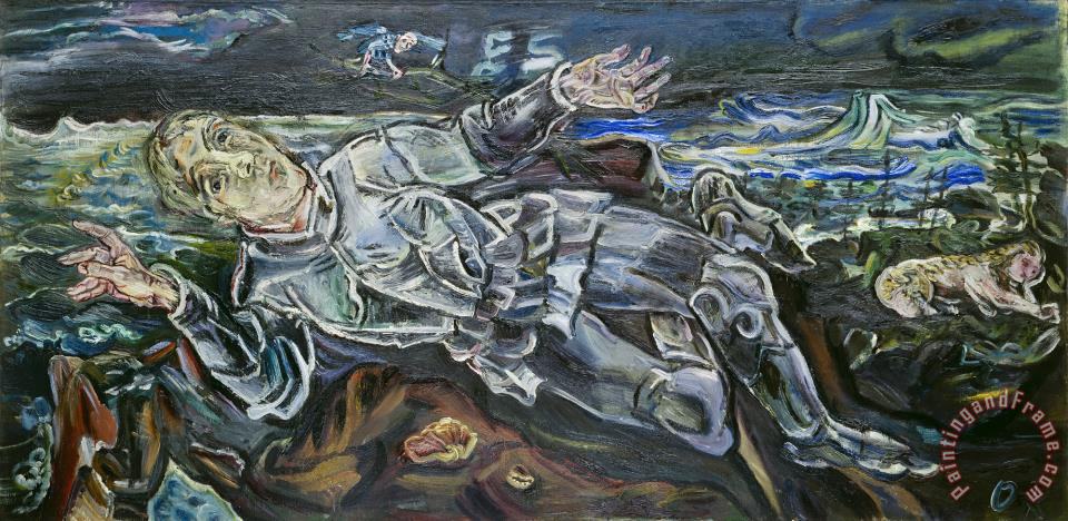 960x468 Oskar Kokoschka Knight Errant Painting - The Knight Errant Painting