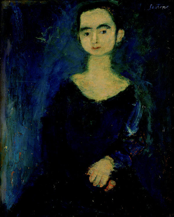 600x751 Chaim Soutine - The Lady In Blue Painting