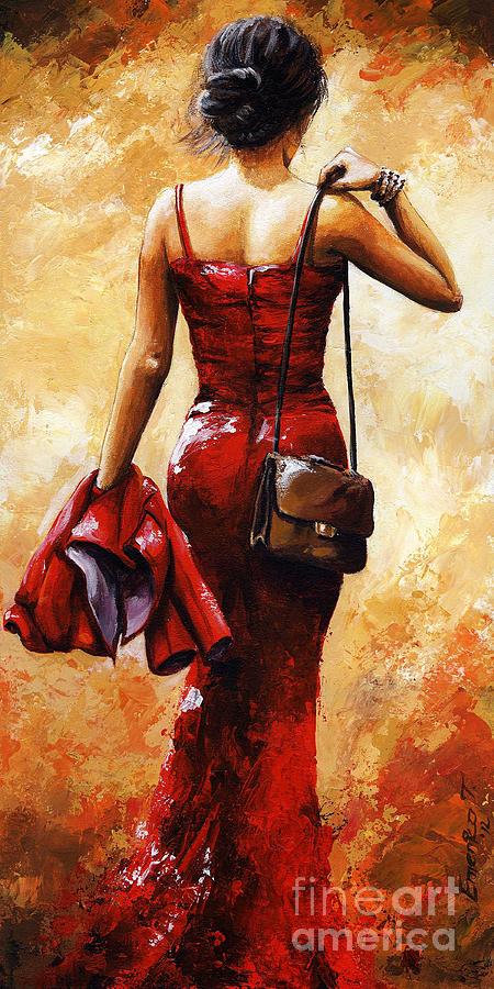 450x900 Lady In Red - The Lady In Red Painting
