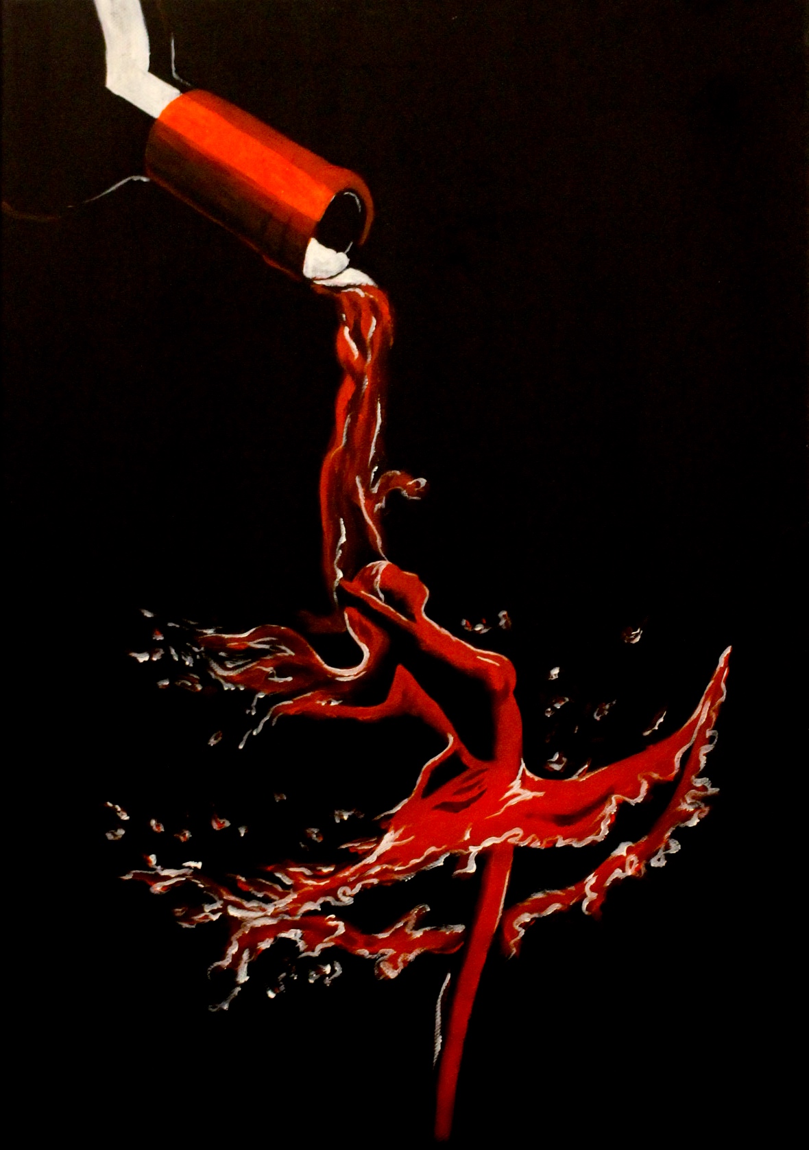 1180x1676 Lady In Red Paint Wine Bar - The Lady In Red Painting