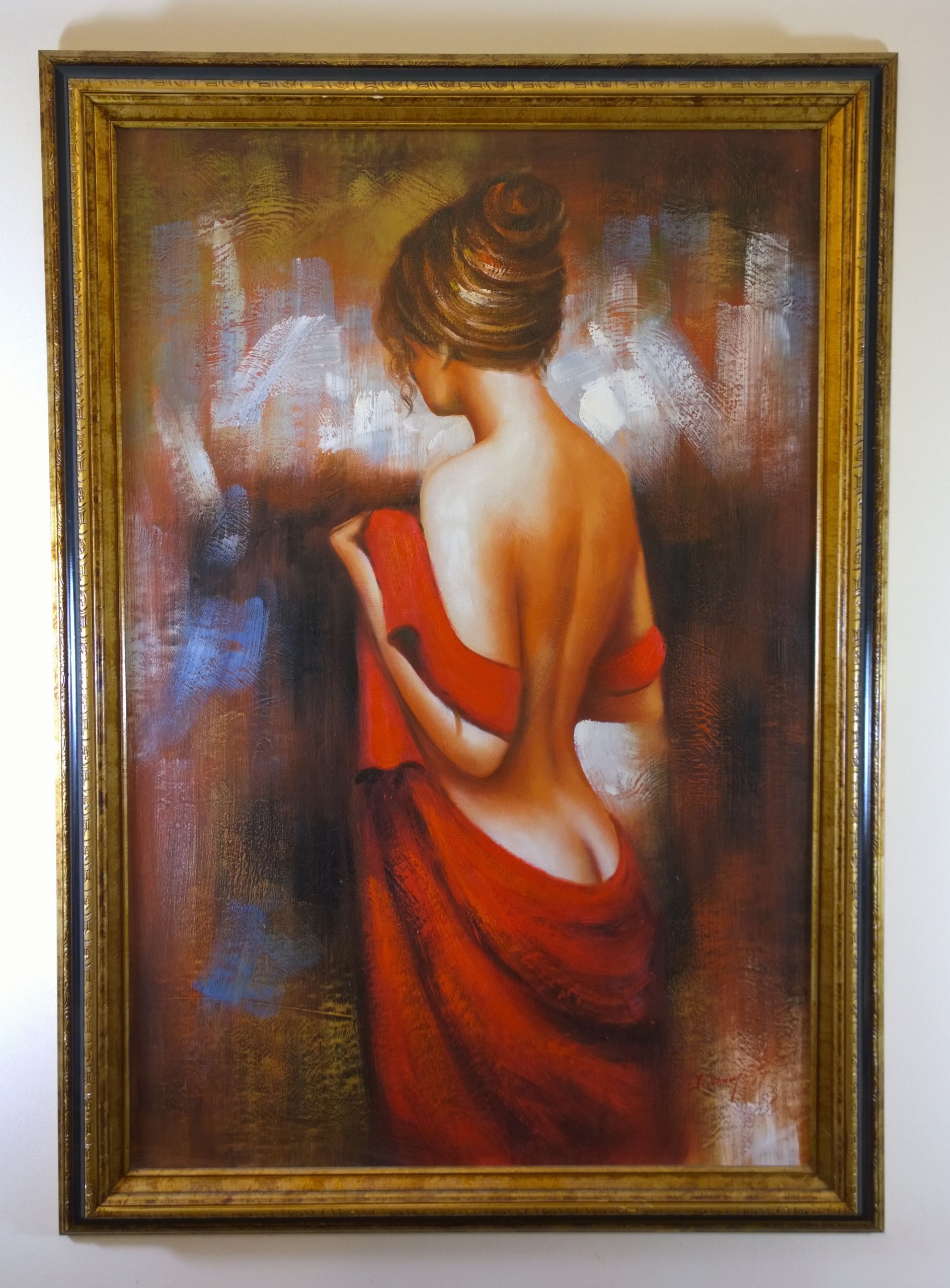 1888x2560 The Lady In Red By E.danny - The Lady In Red Painting