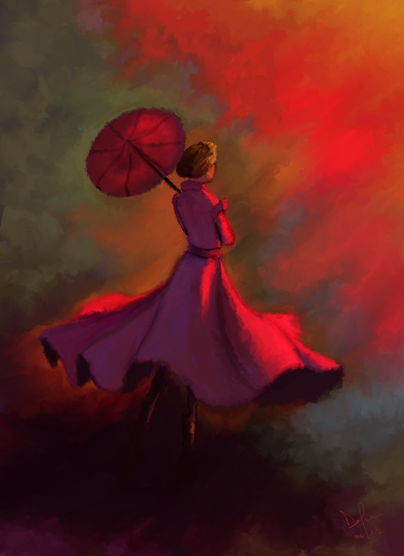 800x1100 Dotun Ogunsakin Lady In Red 18. Lady In Red Red - The Lady In Red Painting