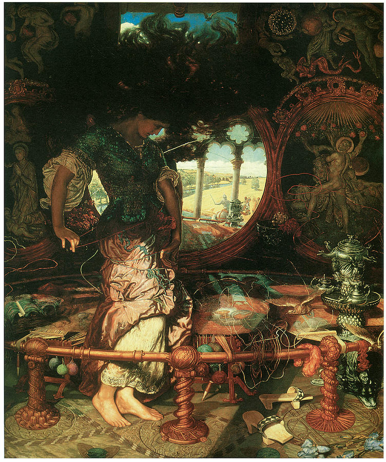 752x900 The Lady Of Shalott Painting By William Holman Hunt - The Lady Of Shalott Painting