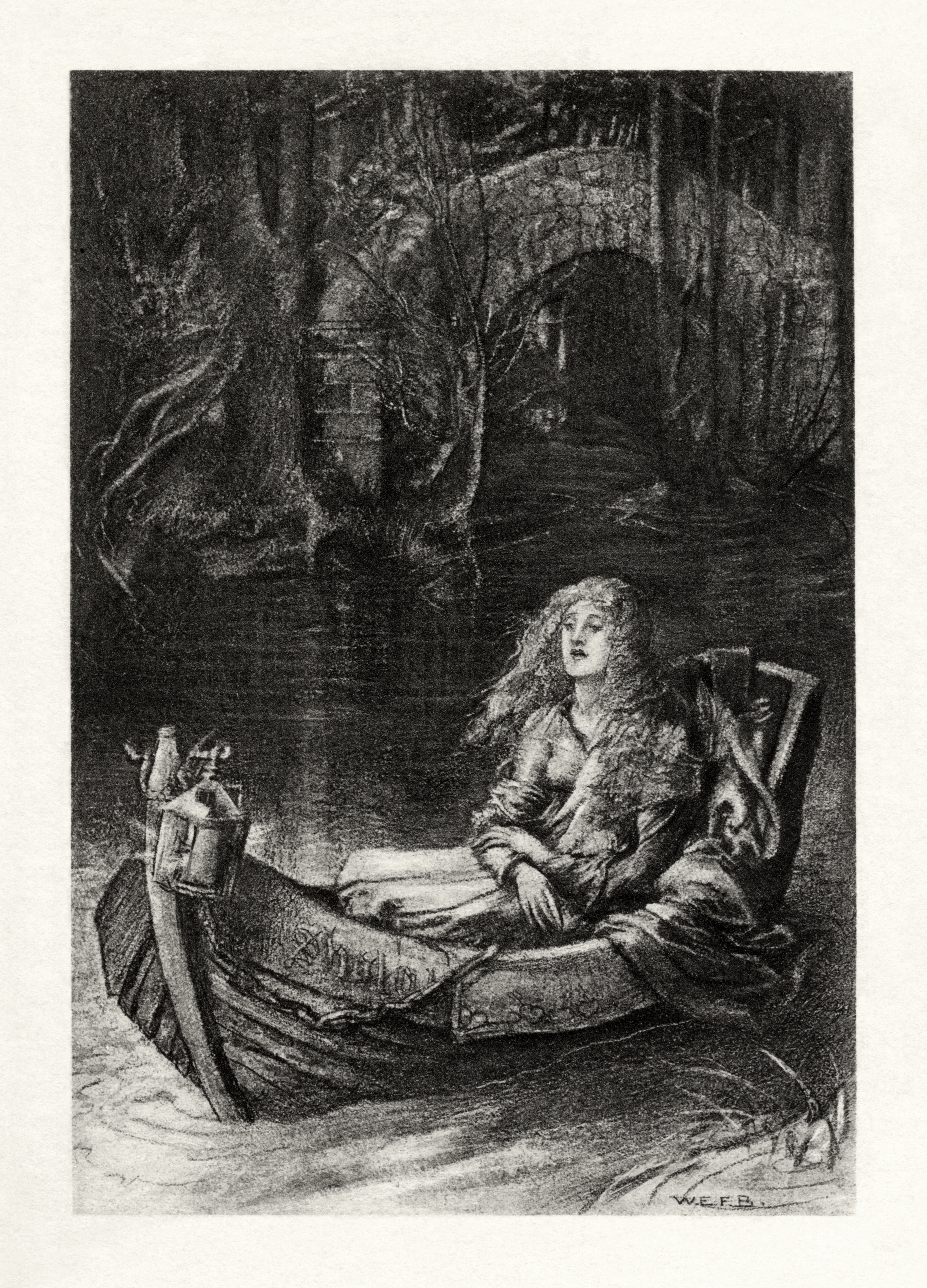 5223x7256 The Lady Of Shalott - The Lady Of Shalott Painting