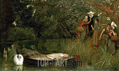 400x237 The Lady Of Shalott Arthur Hughes Painting Reproduction 7442 - The Lady Of Shalott Painting