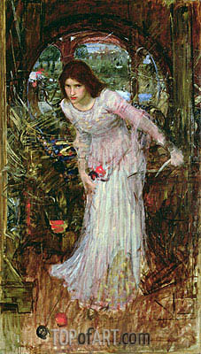 227x400 The Lady Of Shalott Waterhouse Painting Reproduction 8100 - The Lady Of Shalott Painting