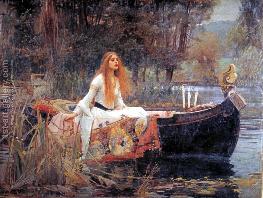 1000x753 The Lady Of Shalott 1888 Waterhouse Reproduction 1st Art Gallery - The Lady Of Shalott Painting