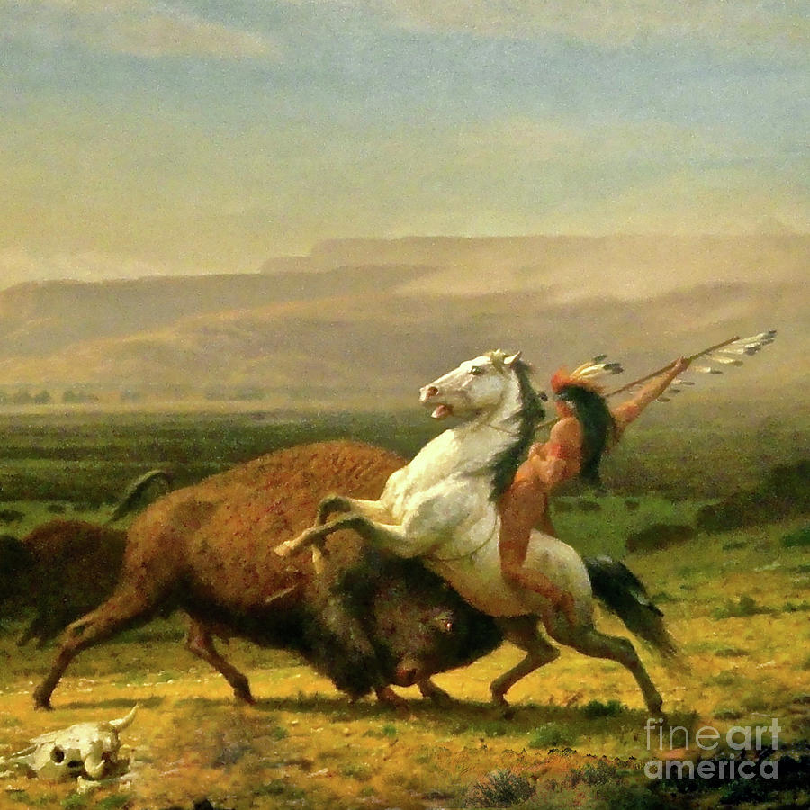 900x900 Oil Sketch Reference For, The Last Of The Buffalo, Albert - The Last Buffalo Painting