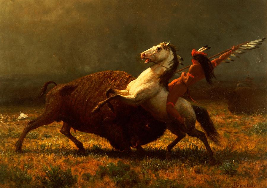 900x633 The Last Of The Buffalo Painting By Albert Bierstadt - The Last Buffalo Painting