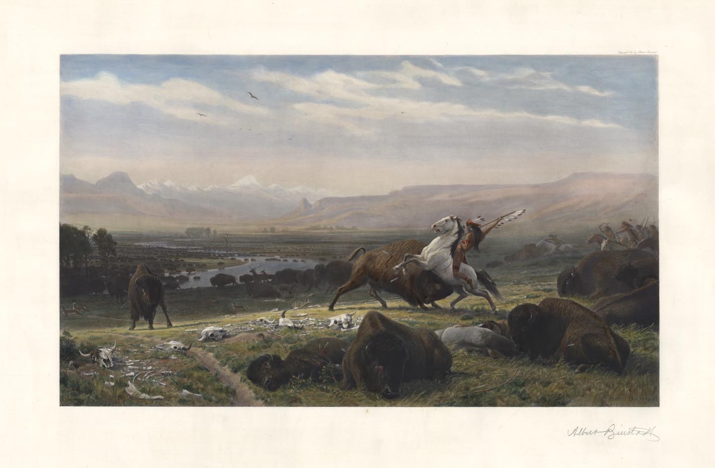 1440x943 The Last Of The Buffalo. The Old Print Shop - The Last Buffalo Painting