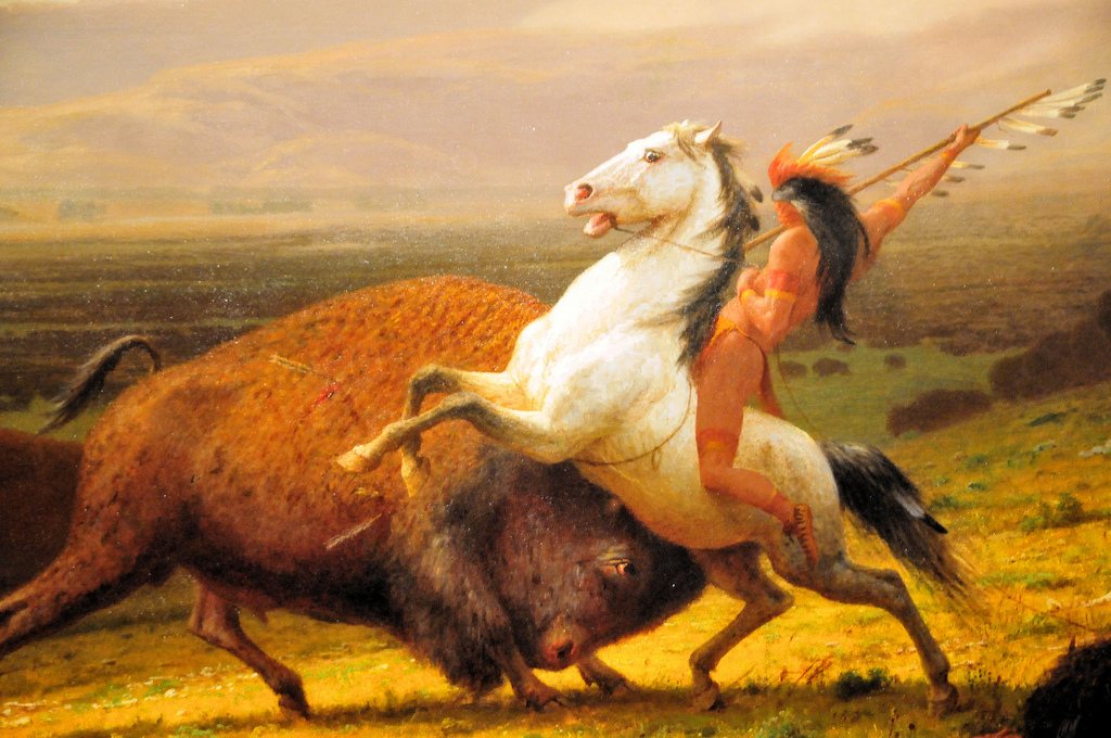 1024x680 Albert Bierstadt - The Last Buffalo Painting