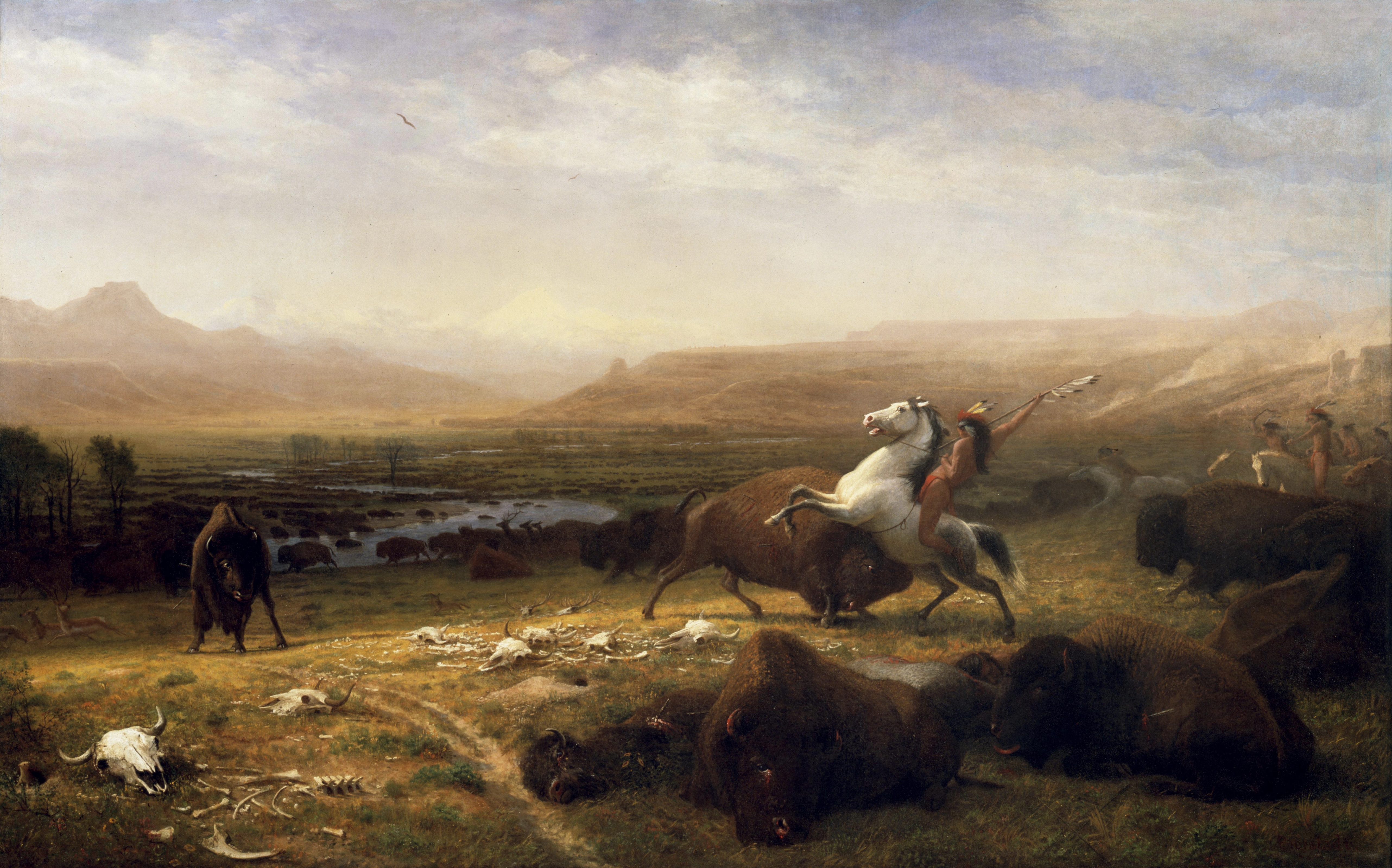 5128x3200 Filealbert Bierstadt - The Last Buffalo Painting