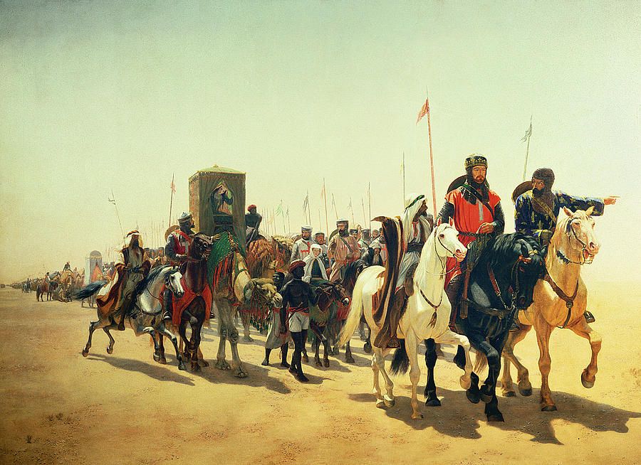 900x654 Richard Coeur De Lion On His Way To Jerusalem Painting - The Last Crusader Painting