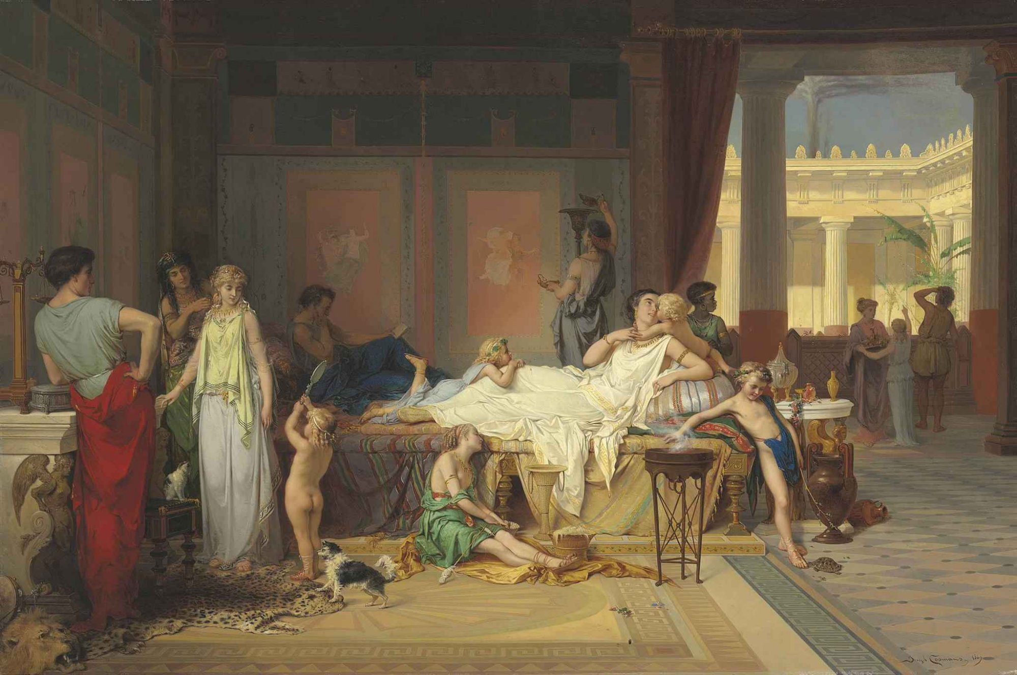 2000x1328 House Of A Poet In The Last Days Of Pompeii From The Painting By J - The Last Days Of Pompeii Painting