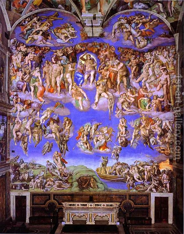 644x818 The Last Judgment Caravaggio Reproduction 1st Art Gallery - The Last Judgment Painting