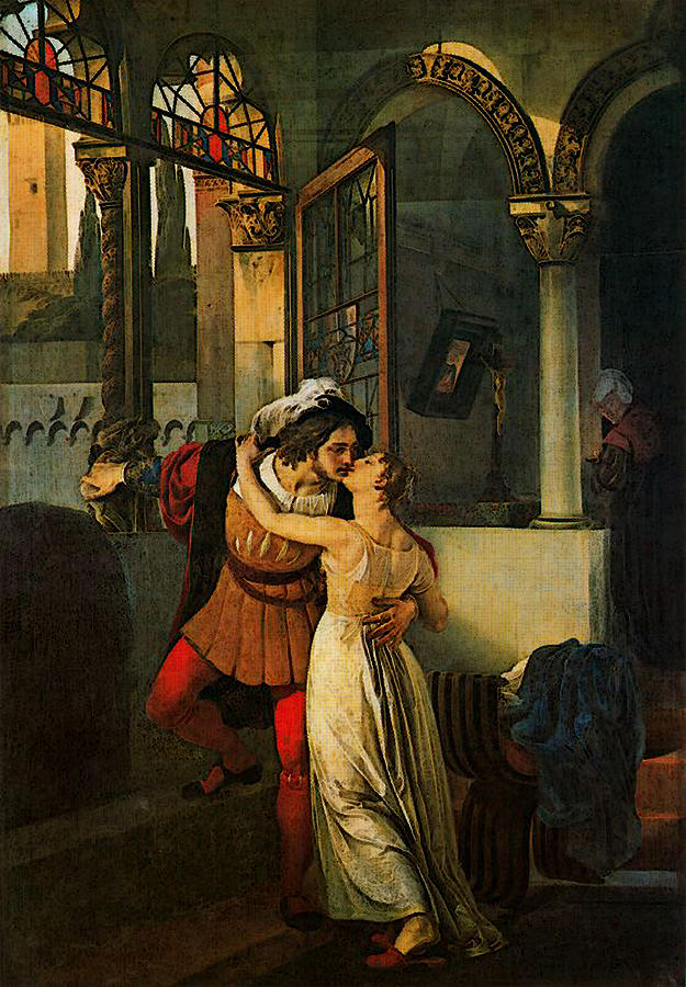 625x900 Hayez Francesco The Last Kiss Of Romeo And Juliet Digital Art By - The Last Kiss Painting