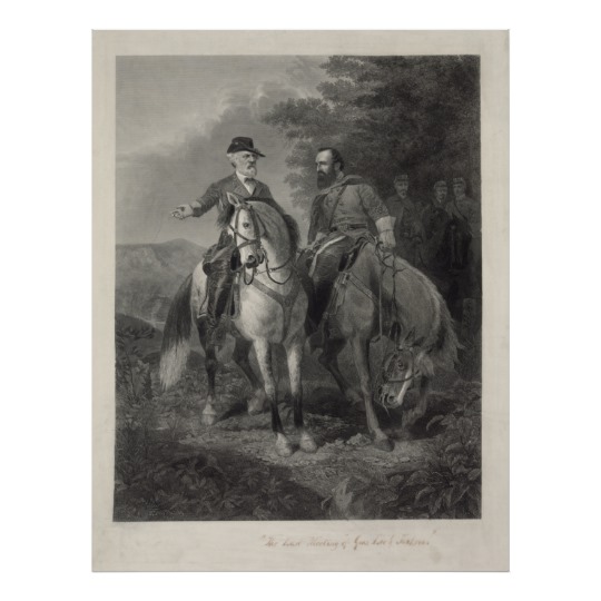 540x540 Last Meeting Of Robert E. Lee Amp Stonewall Jackson Poster - The Last Meeting Painting