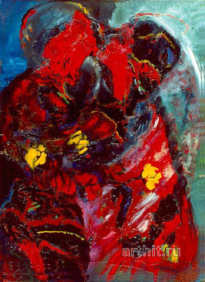 416x573 The Song Of The Last Meeting. Expressionism. Original Oil - The Last Meeting Painting