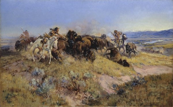 600x370 Charles M. Russell And The Elusive Buffalo Hunt The Metropolitan - The Last Of The Buffalo Painting