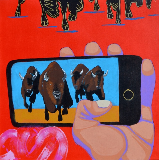 636x640 Frank Buffalo Hyde Tansey Contemporary Artsy - The Last Of The Buffalo Painting