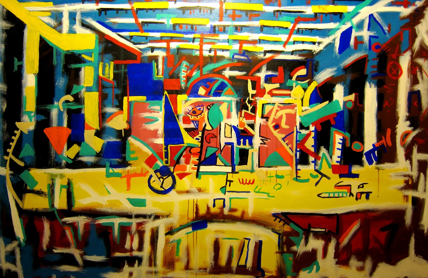 1396x906 Jacob Brest Paintings Rendition Of The Painting The Last Supper - The Last Supper Abstract Painting