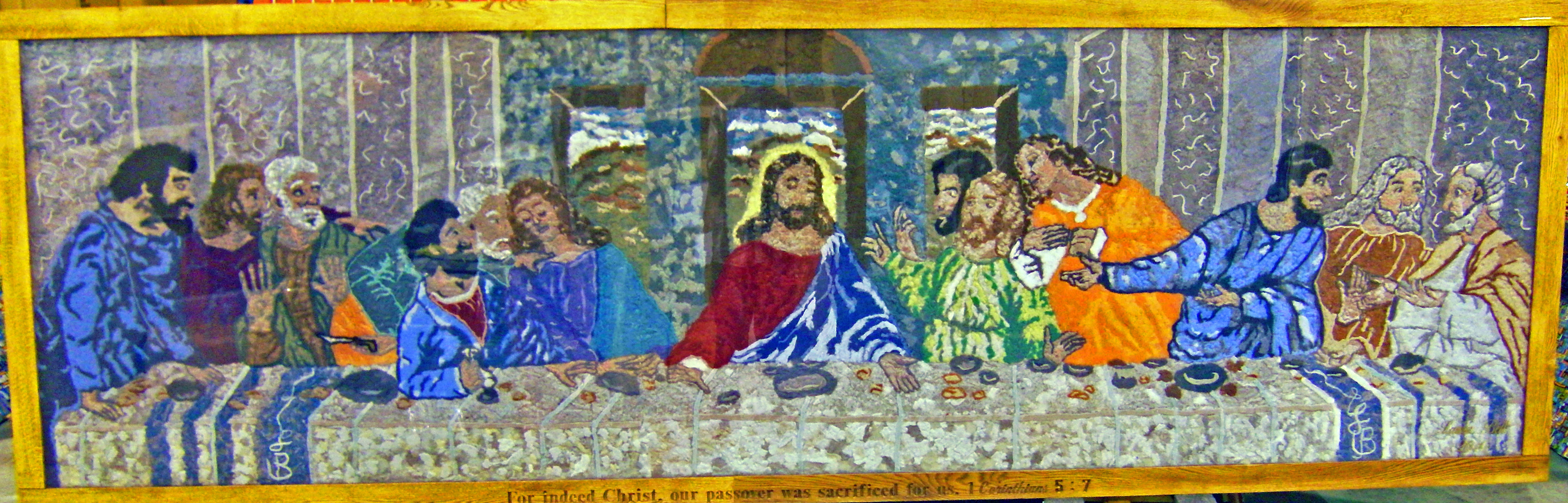 4012x1287 The Last Supper, In Ten Unusual Mediums The Jesus Question - The Last Supper Abstract Painting