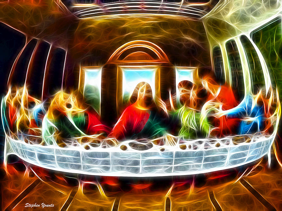 900x675 The Last Supper Digital Art By Stephen Younts - The Last Supper Abstract Painting