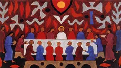 400x225 Global Christian Worship - The Last Supper Abstract Painting
