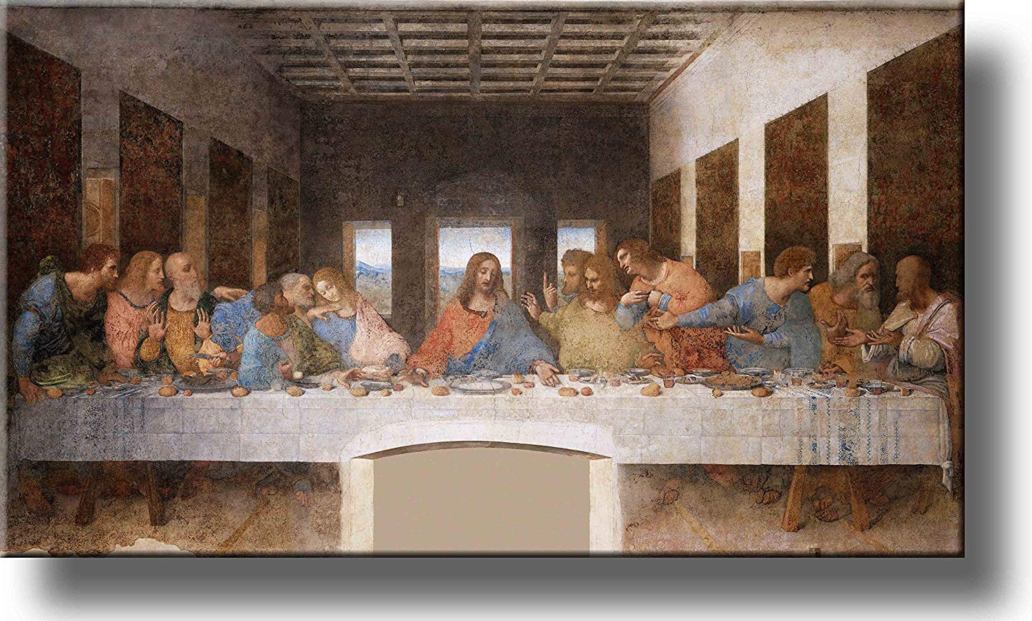 1500x903 The Original Last Supper By Leonardo Da Vinci Painting - The Last Supper Real Painting