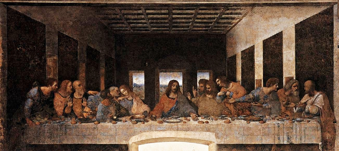 1302x583 The Last Supper By Leonardo Da Vinci 1495 97 Mysteries Of The Last - The Last Supper Real Painting
